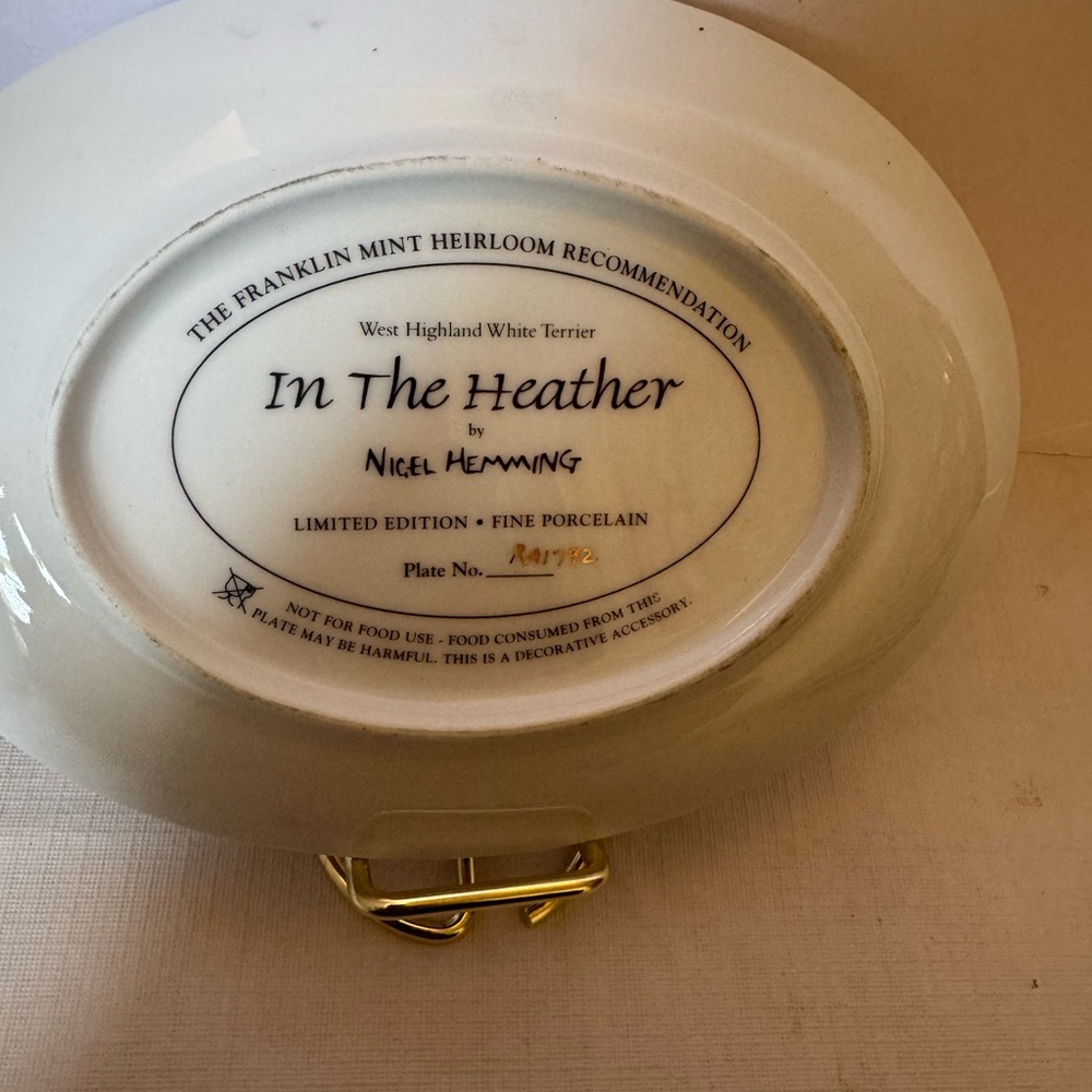 The Franklin Mint Plate “In The Heather” by Nigel Hemming Limited Edition EUC - Picture 8 of 11